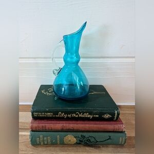 Vintage Little Blue Glass Pitcher